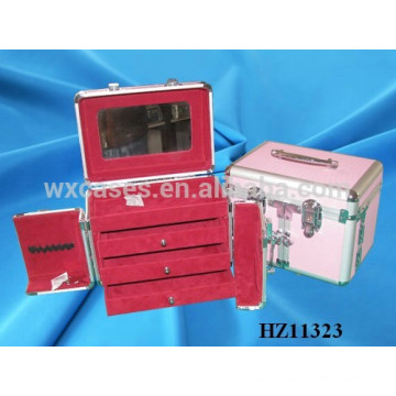 aluminum hair stylist beauty cases with 3 drawers inside from China manufacturer